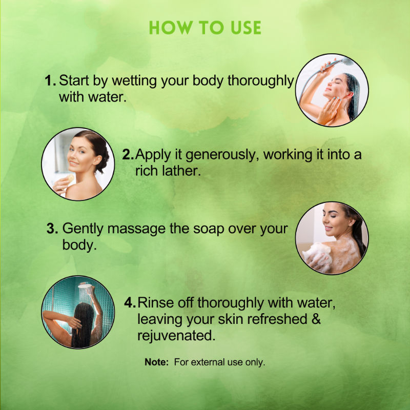 Vagad's Herbal Neem Patti Soap, Bathing Bar with Neem Leaves, Cleansing Formula