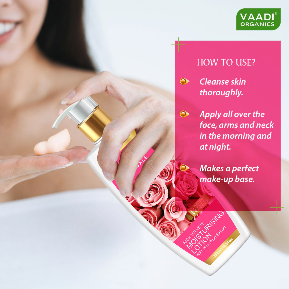 Vaadi Herbals Rich Velvety Moisturising Lotion With Pink Rose Extract