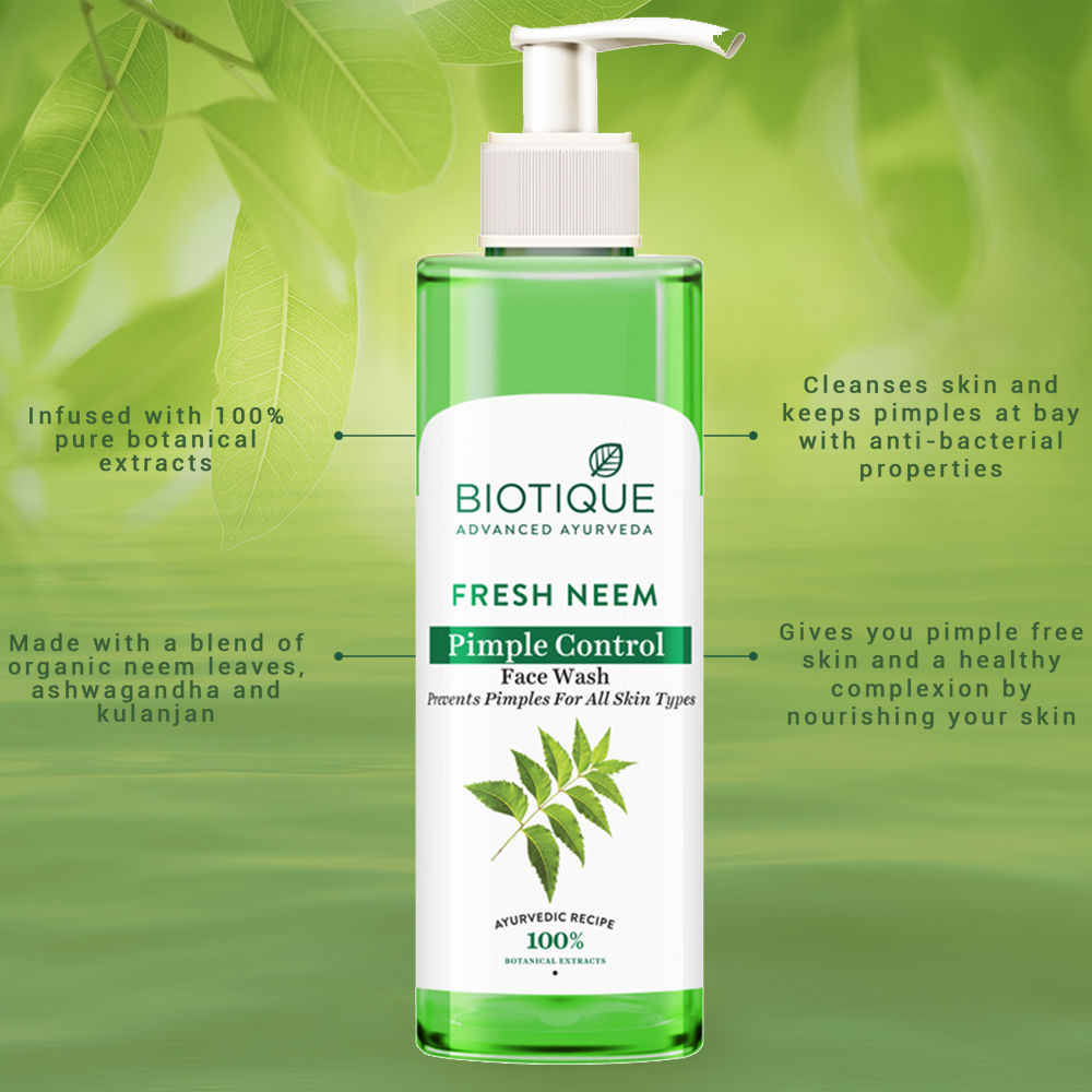 Biotique Bio Neem Purifying Face Wash Prevents Pimples For All Skin Types