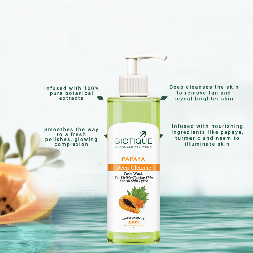 Biotique Bio Papaya Visibly Flawless Face Wash For All Skin Types