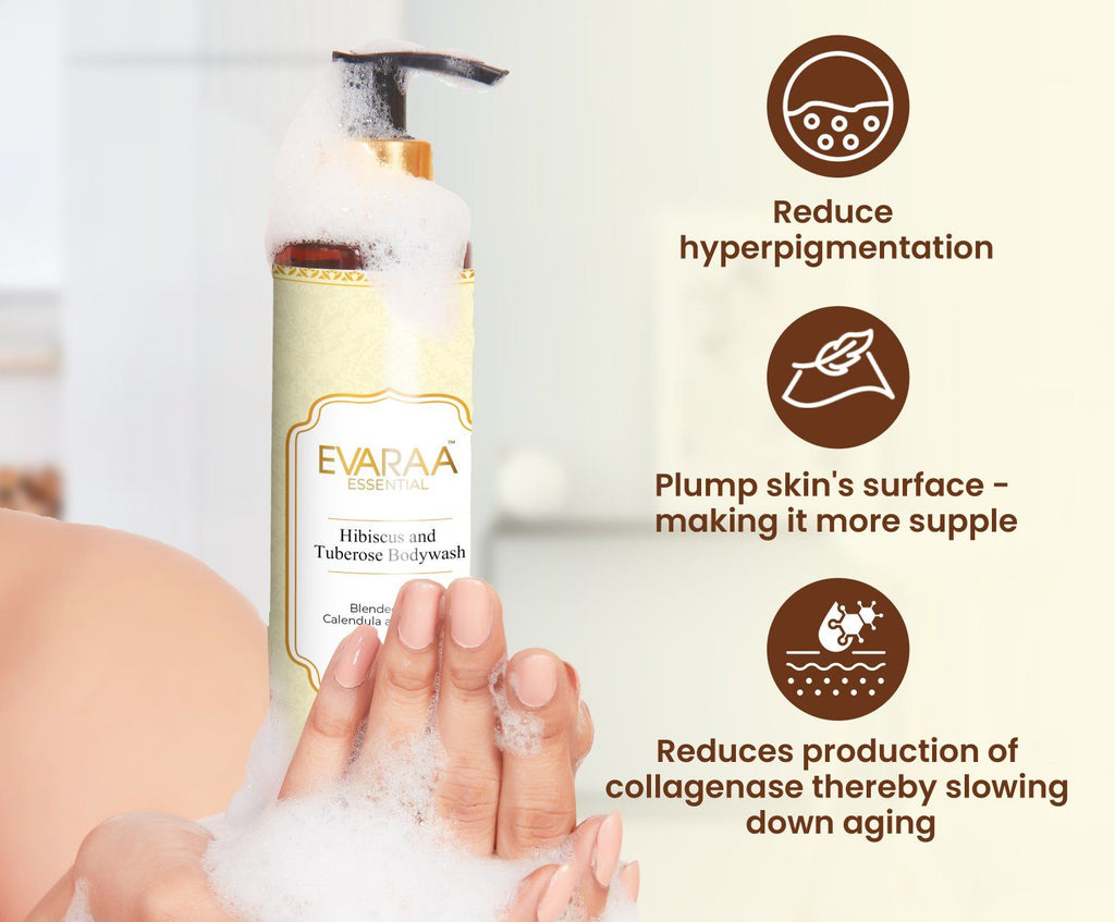 EVARAA ESSENTIAL Hibiscus And Tuberose Body Wash