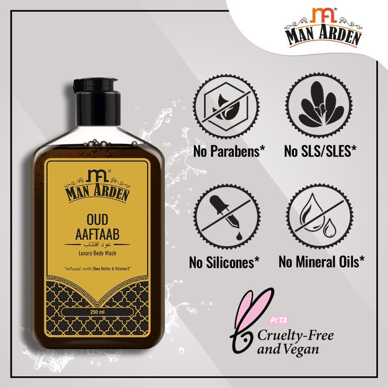 Man Arden Oud Aaftaab Luxury Body Wash Infused With Shea Butter & Vitamin E