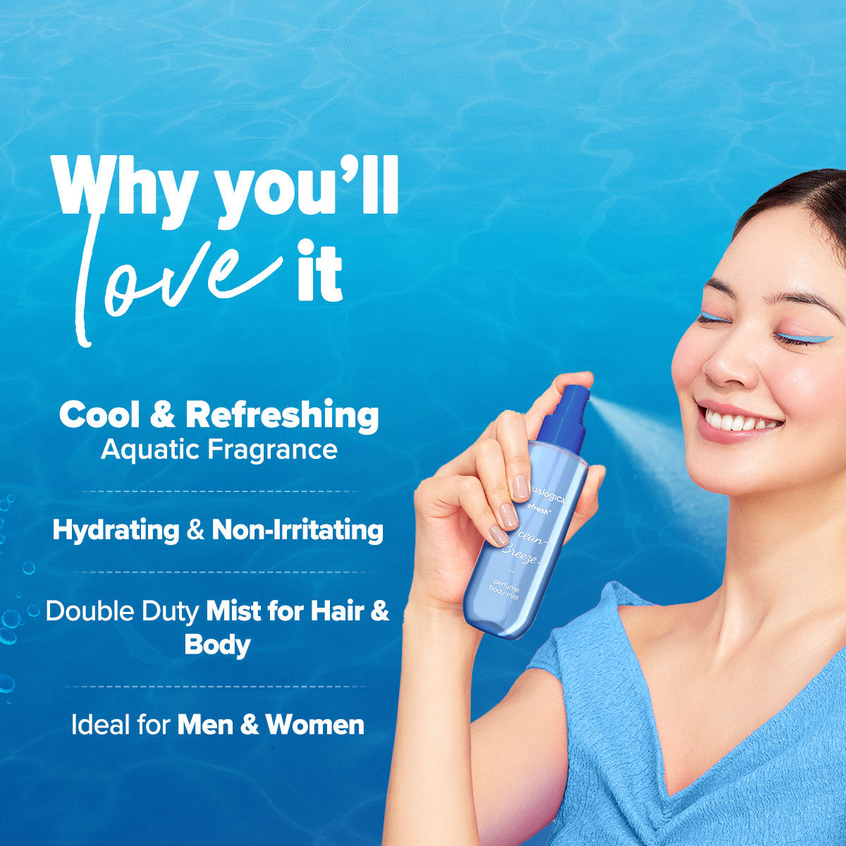Aqualogica Refresh+ Ocean Breeze Perfume Body Mist