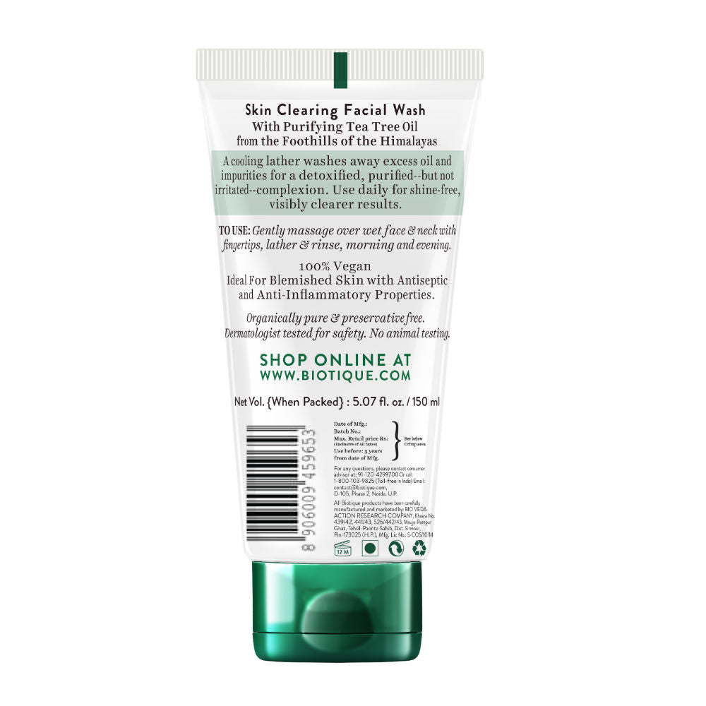 Biotique Advanced Organics Tea Tree Skin Clearing Facial Wash