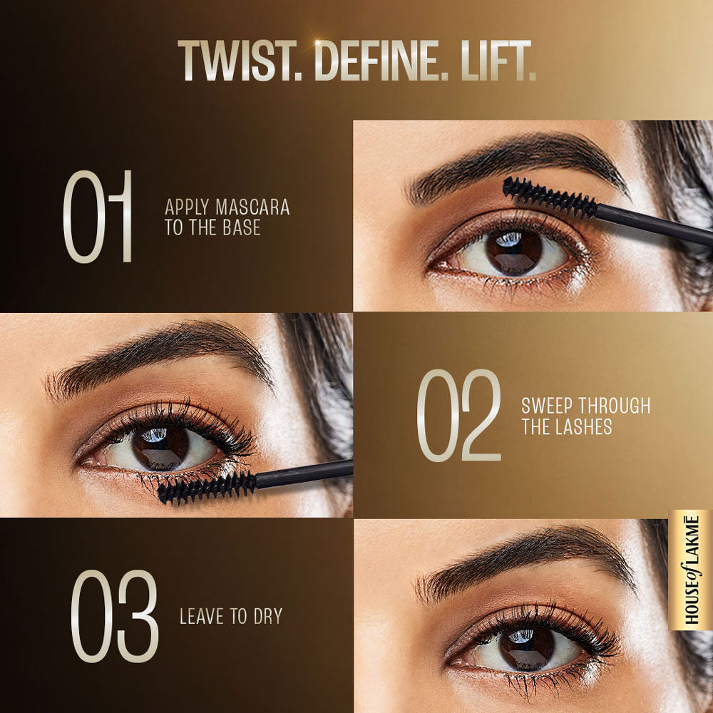 Lakme UltimateGlam Volumizing Mascara, Smudgeproof, Waterproof - Black