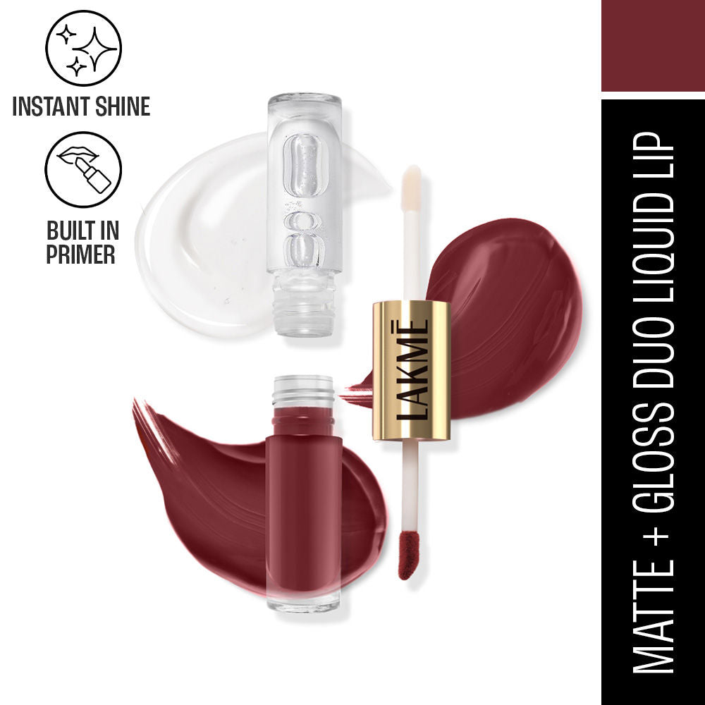 Lakme 9 To 5 Matte To Glass Liquid Lip