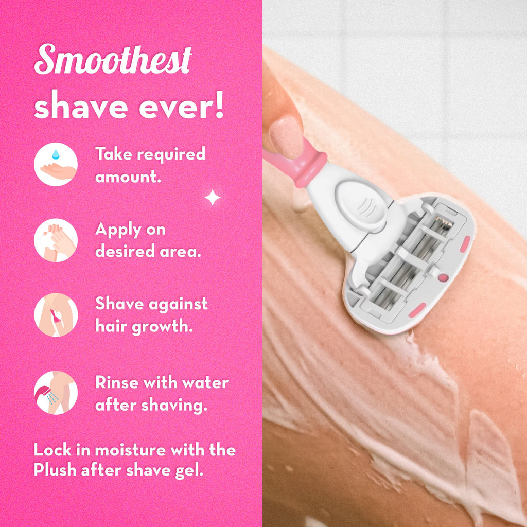 Plush All-Natural Shaving Gel with Aloe & Vitamin E Extracts