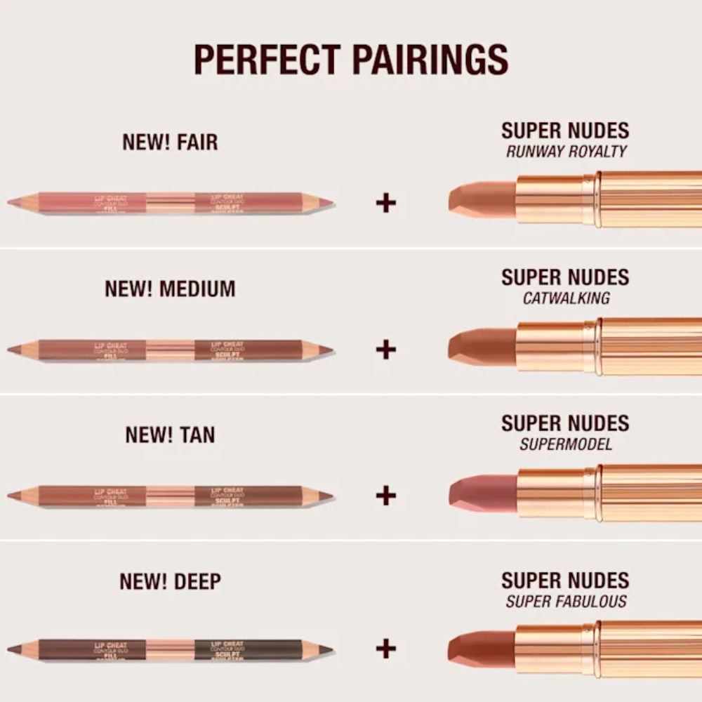 Charlotte Tilbury Super Nudes Lip Cheat Contour Duo
