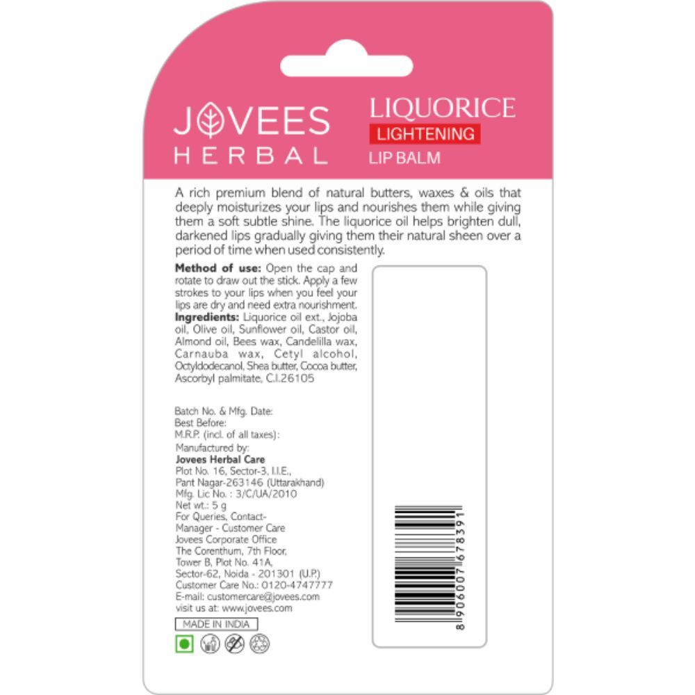Jovees Herbal Liquorice Lightening Lip Balm