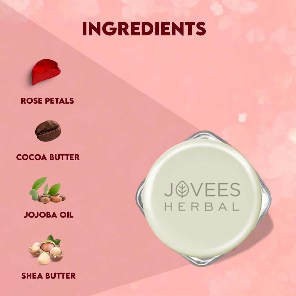 Jovees Herbal Sugar & Rose Petal Replenishing Lip Balm