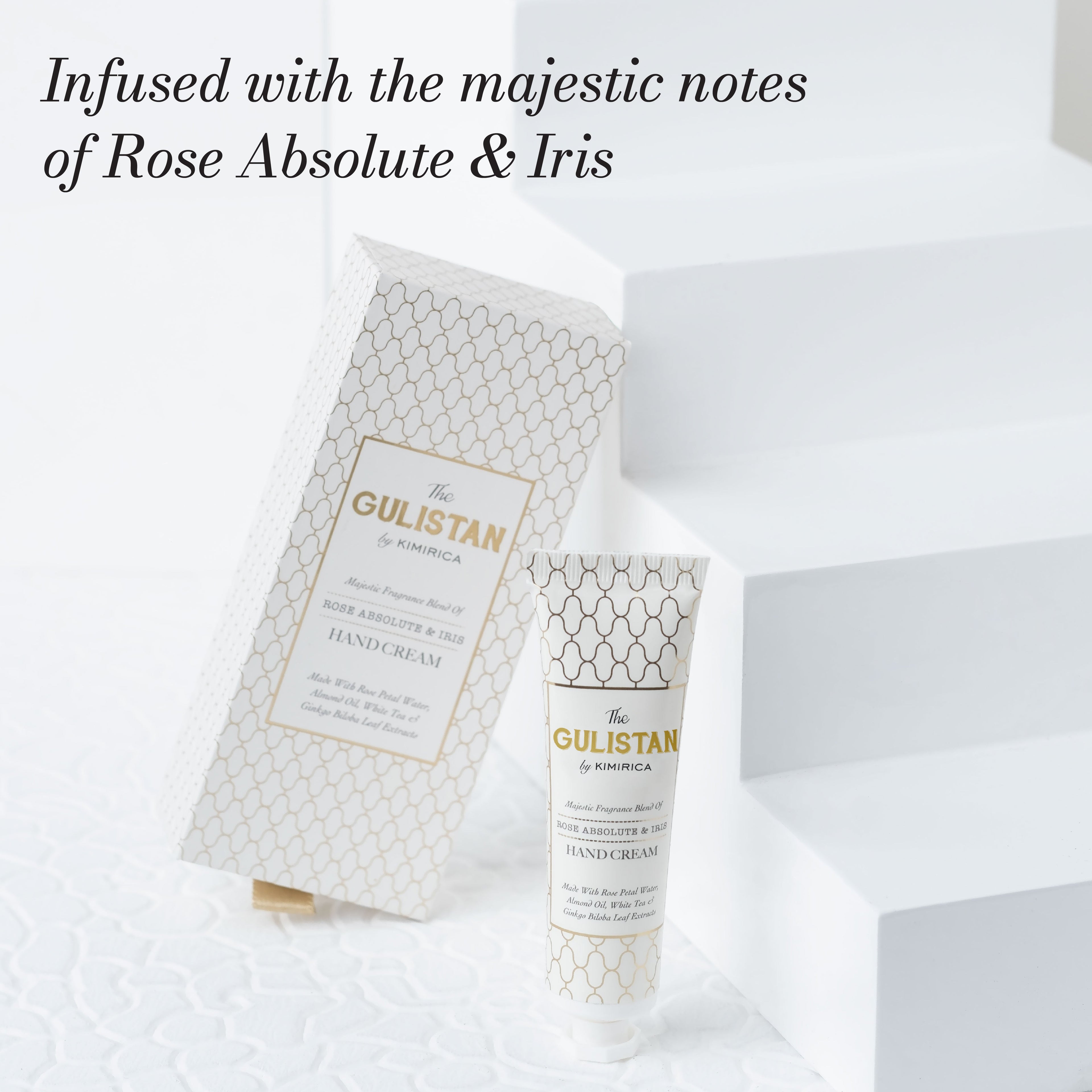 Kimirica Gulistan Hand Cream With Rose Water & Shea Butter, Non-Greasy & Quick-Absorb, All Skin Type