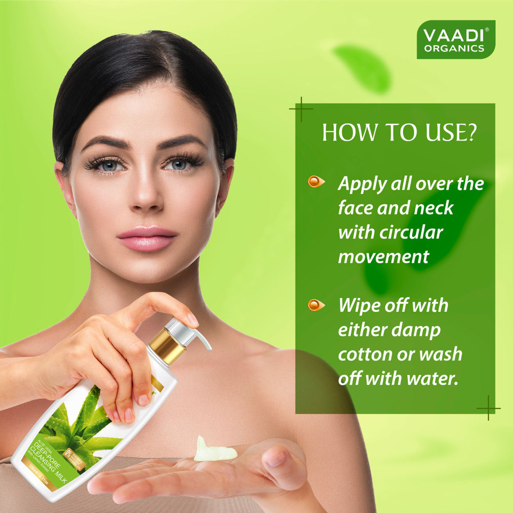 Vaadi Herbals Aloevera Deep Pore Cleansing Milk With Lemon Extract