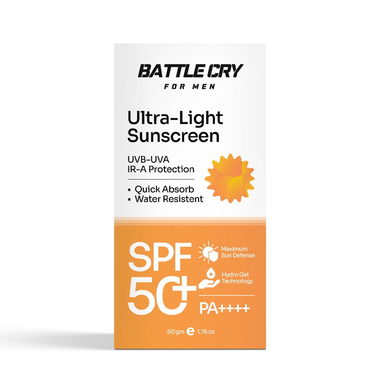 BATTLE CRY FOR MEN Ultra-Light Sunscreen with SPF 50+ PA+++