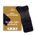 Matra Bra Extender Stretchable Elastic Extension Strap Adjustable Buckle Clasp 2 Hook 3 Eye Black
