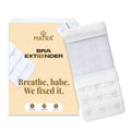 Matra Bra Extender Stretchable Elastic Extension Strap Adjustable Buckle Clasp 3 Hook 3 Eye - White
