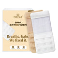 Matra Bra Extender Stretchable Elastic Extension Strap Adjustable Buckle 3 Hook 3 Eye Beige Black