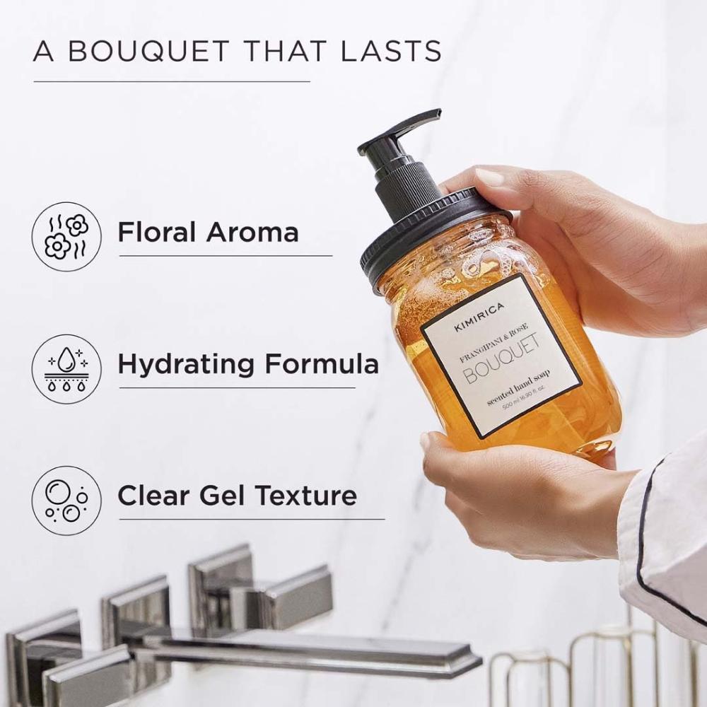 Kimirica Bouquet Hand Soap With Goodness Of Frangipani And Rose- 100% Vegan & Paraben Free