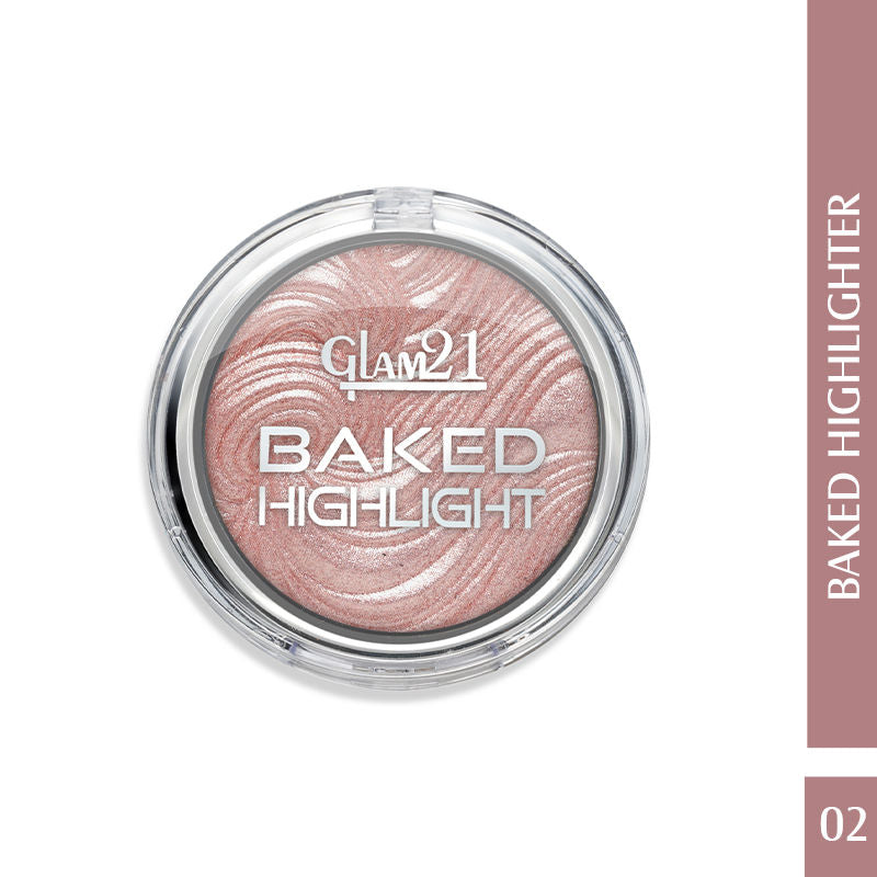GLAM21 Baked Highlighter With Silky Pigments & Mettalic Finish