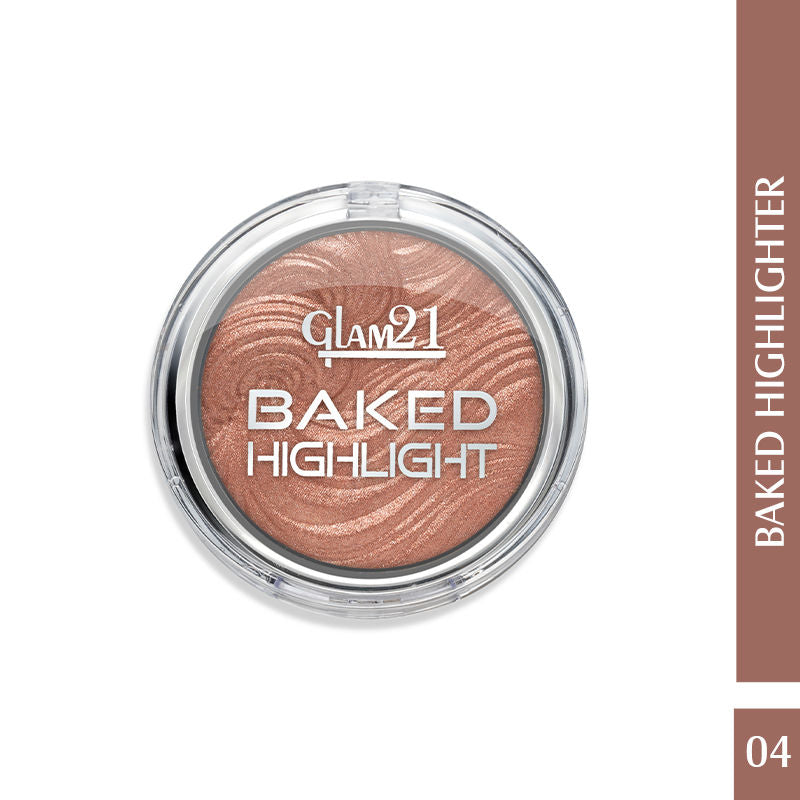 GLAM21 Baked Highlighter With Silky Pigments & Mettalic Finish