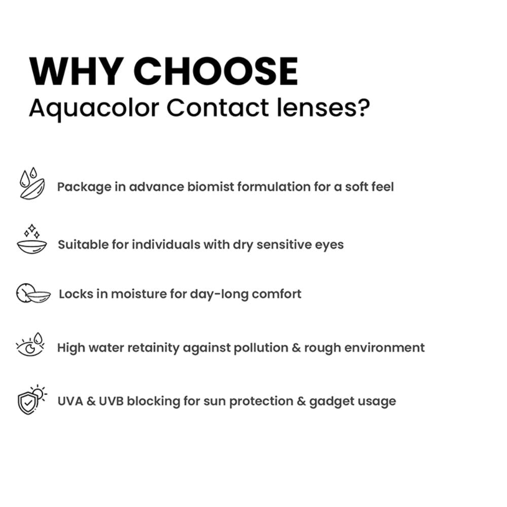 Aqualens Aquacolor Premium Color Contact Lenses