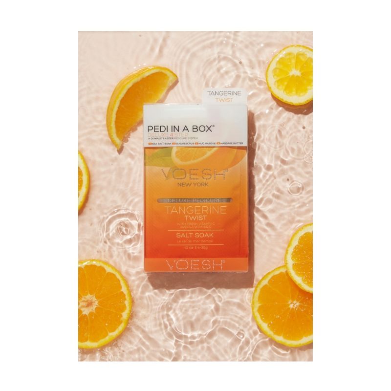 VOESH Deluxe Pedicure In A Box (4 Step) - Tangerine Twist