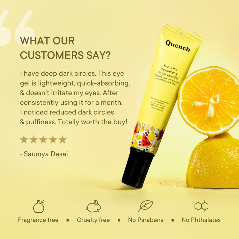 Quench Vitamin C Under Eye Gel with Yuzu Lemon Extracts
