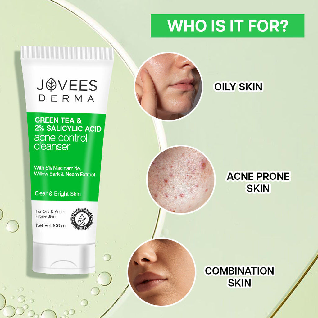 Jovees Derma Green Tea 2% Salicylic Acid Acne Control Cleanser