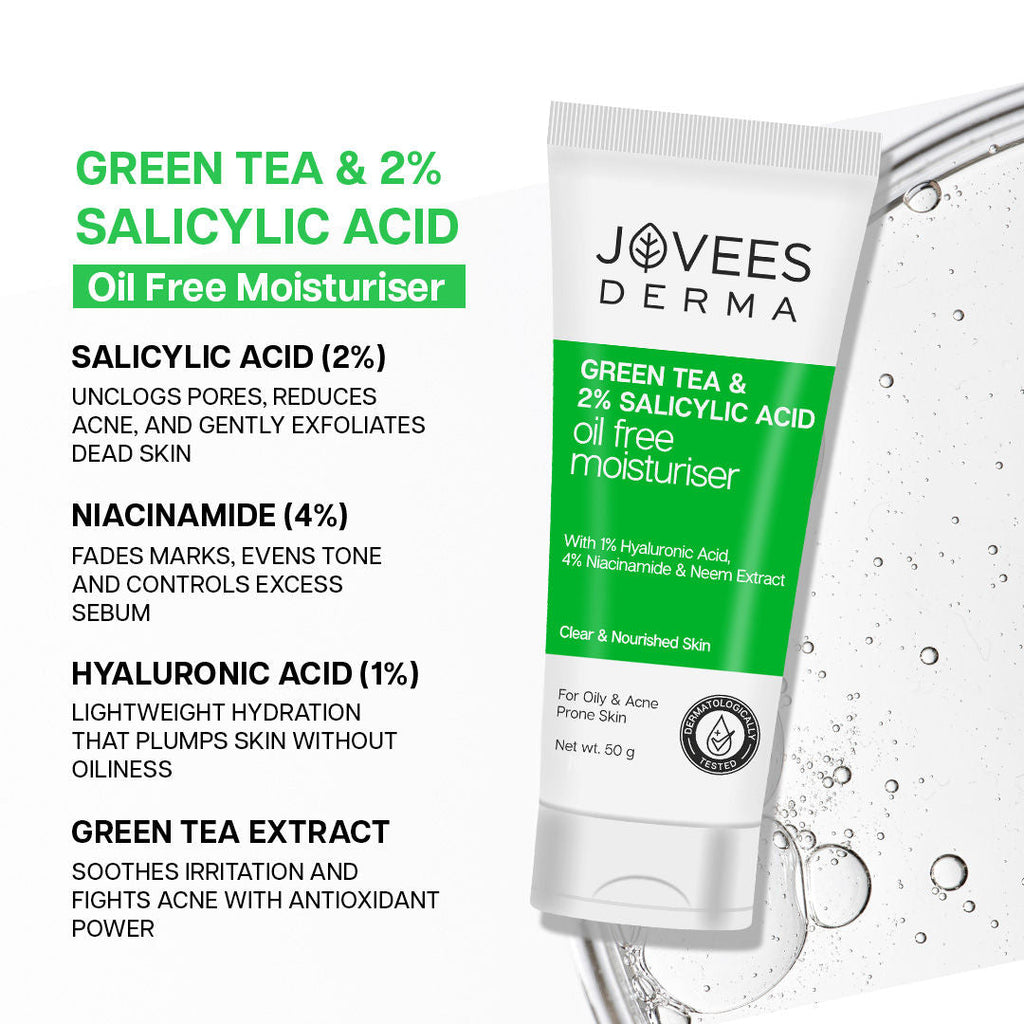 Jovees Derma Green Tea 2% Salicylic Acid Oil Free Moisturizer