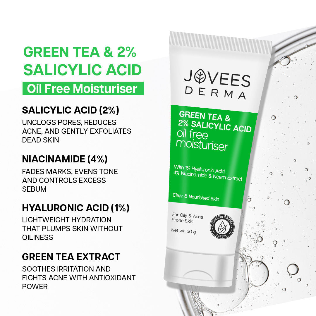 Jovees Derma Green Tea 2% Salicylic Acid Oil Free Moisturizer