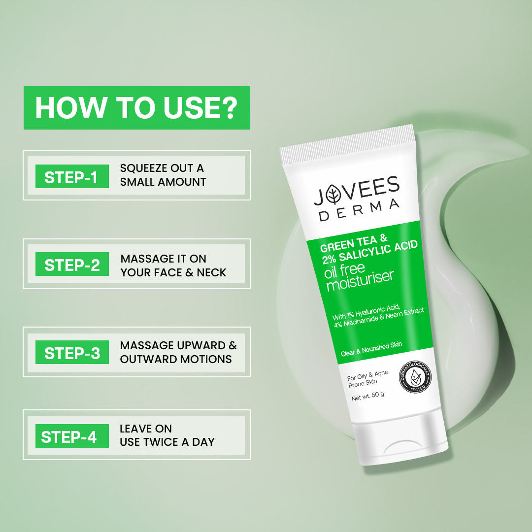 Jovees Derma Green Tea 2% Salicylic Acid Oil Free Moisturizer
