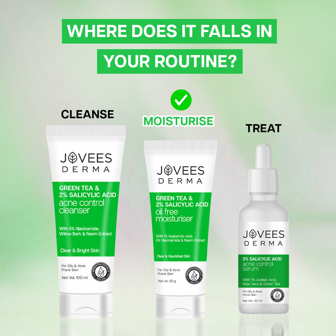 Jovees Derma Green Tea 2% Salicylic Acid Oil Free Moisturizer