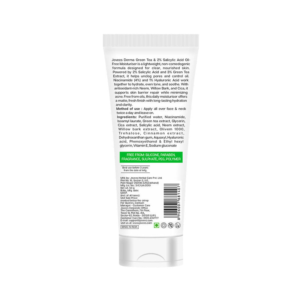 Jovees Derma Green Tea 2% Salicylic Acid Oil Free Moisturizer
