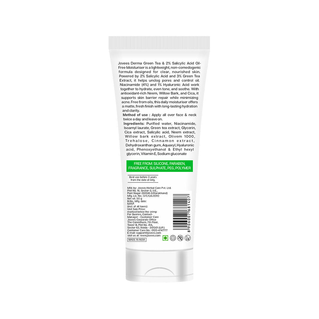 Jovees Derma Green Tea 2% Salicylic Acid Oil Free Moisturizer