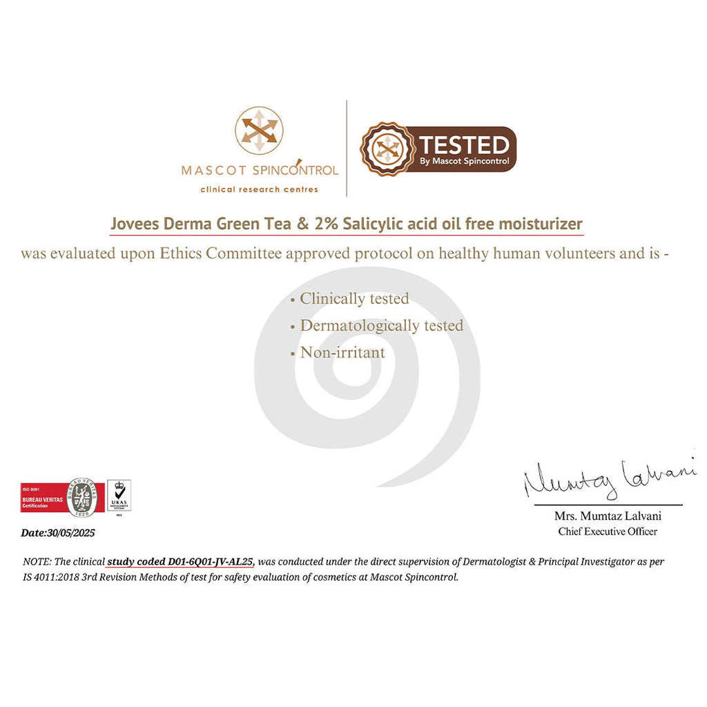 Jovees Derma Green Tea 2% Salicylic Acid Oil Free Moisturizer