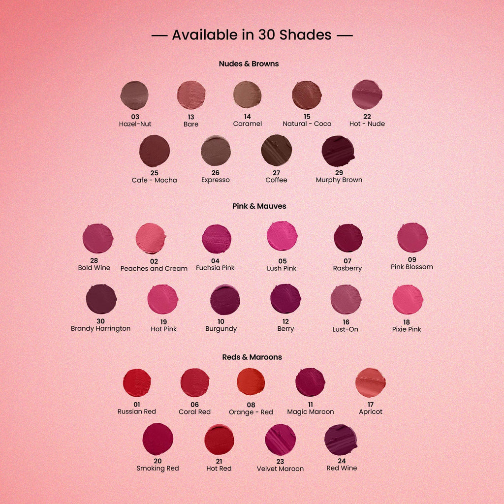 Swiss Beauty Pure Matte Lipstick , Non-Drying, Smooth Glide, Long Lasting