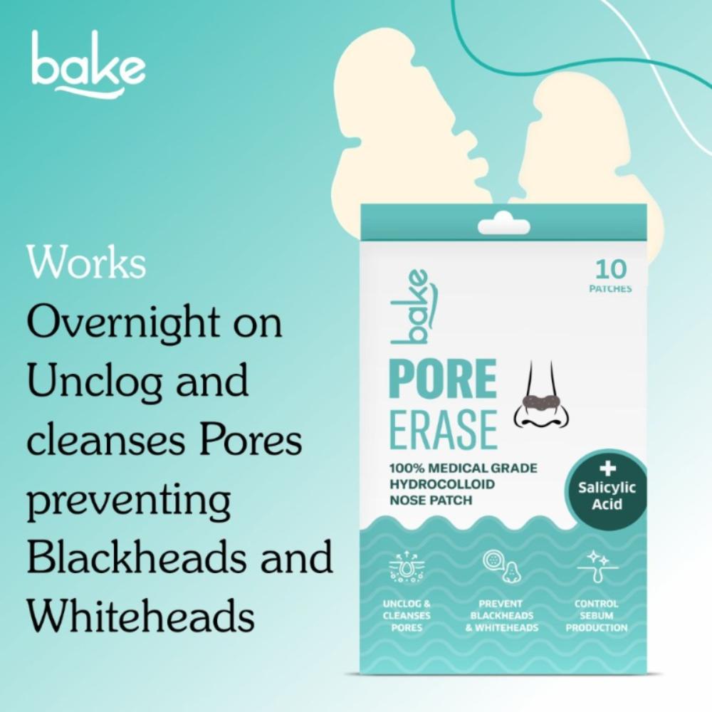 BAKE 2% Salicylic Acid Hydrocolloid Nose Strips for Blackheads & Whiteheads