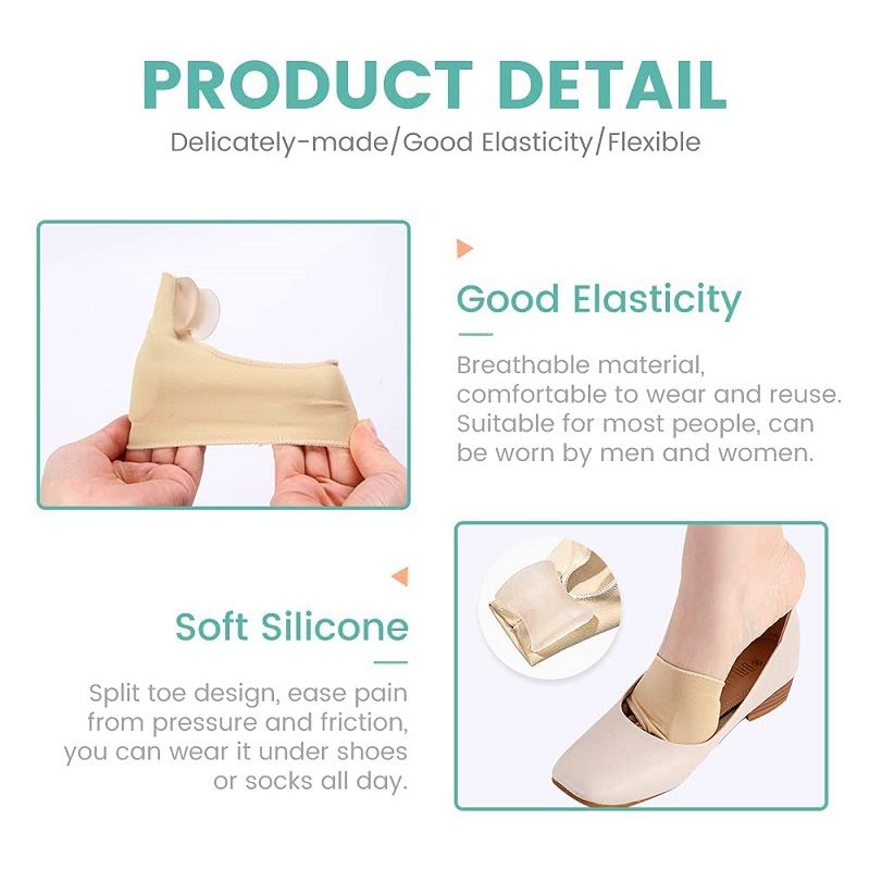 Bronson Professional Toe Thumb Bunion Corrector, Toe Separator & Toe Spreader With Gel Pad Support