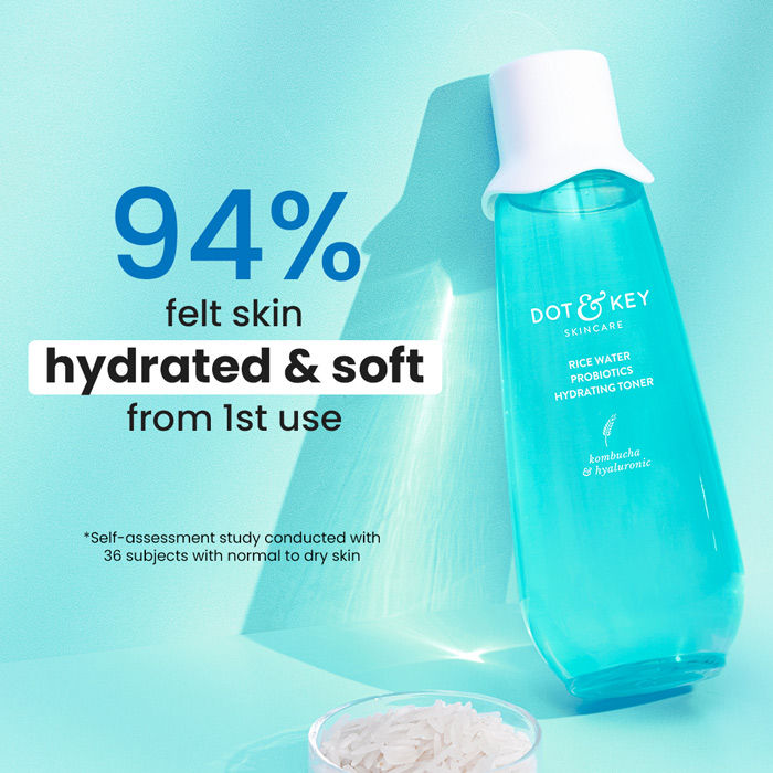 Dot & Key Blueberry Hydrate Barrier Repair Toner, With 5 Ceramides & Rice Water, For All Skin Types