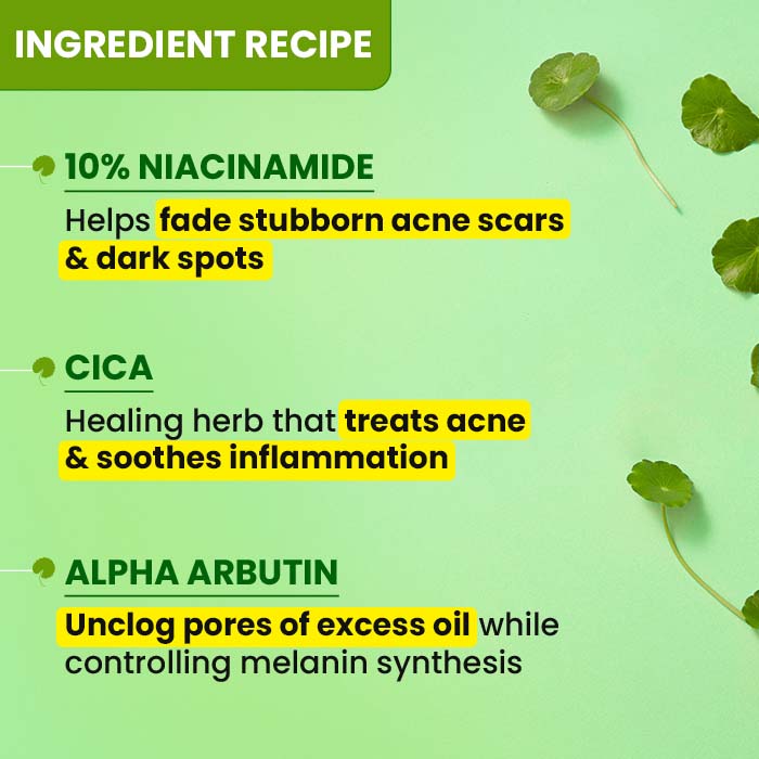 Dot & Key 10% Niacinamide + Cica Face Serum For Oily, Acne Prone Skin & Dark Spots Reduction