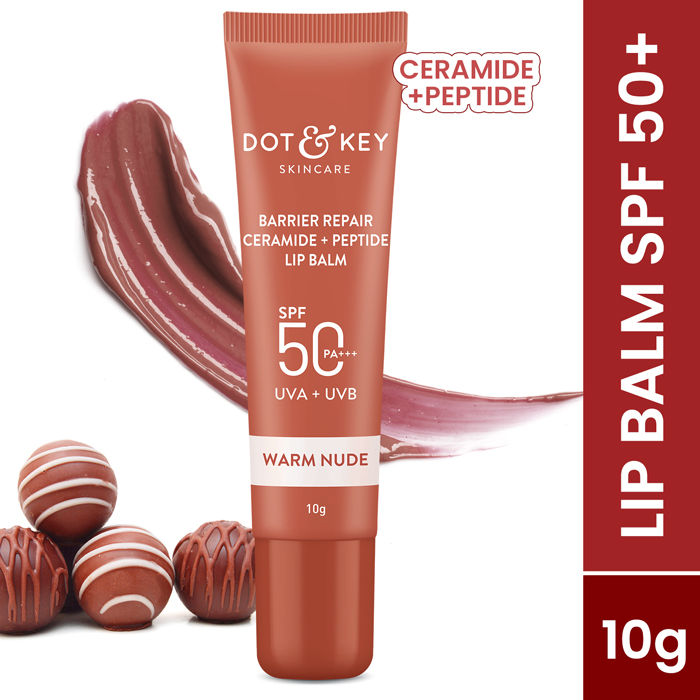 Dot & Key Ceramide & Peptide Barrier Repair SPF 50 PA+++ Tinted Lip Balm For Plump Lips