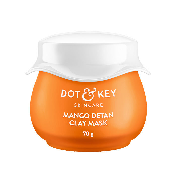 Dot & Key Mango Detan Clay Mask, With Alpha-Arbutin & Niacinamide, Clear Tan, Easy to Rinse Formula