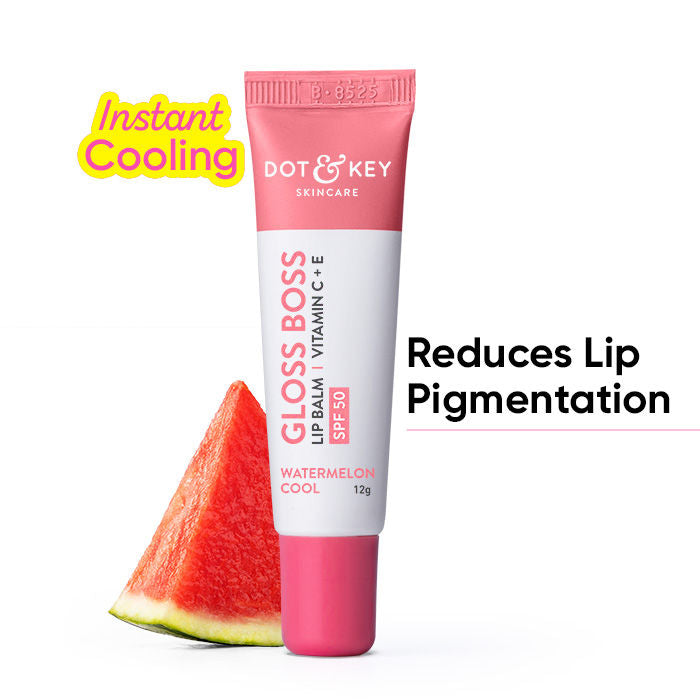 DOT & KEY GLOSS BOSS LIP BALM VITAMIN C + E SPF 50 CARAMEL KISS - 12G