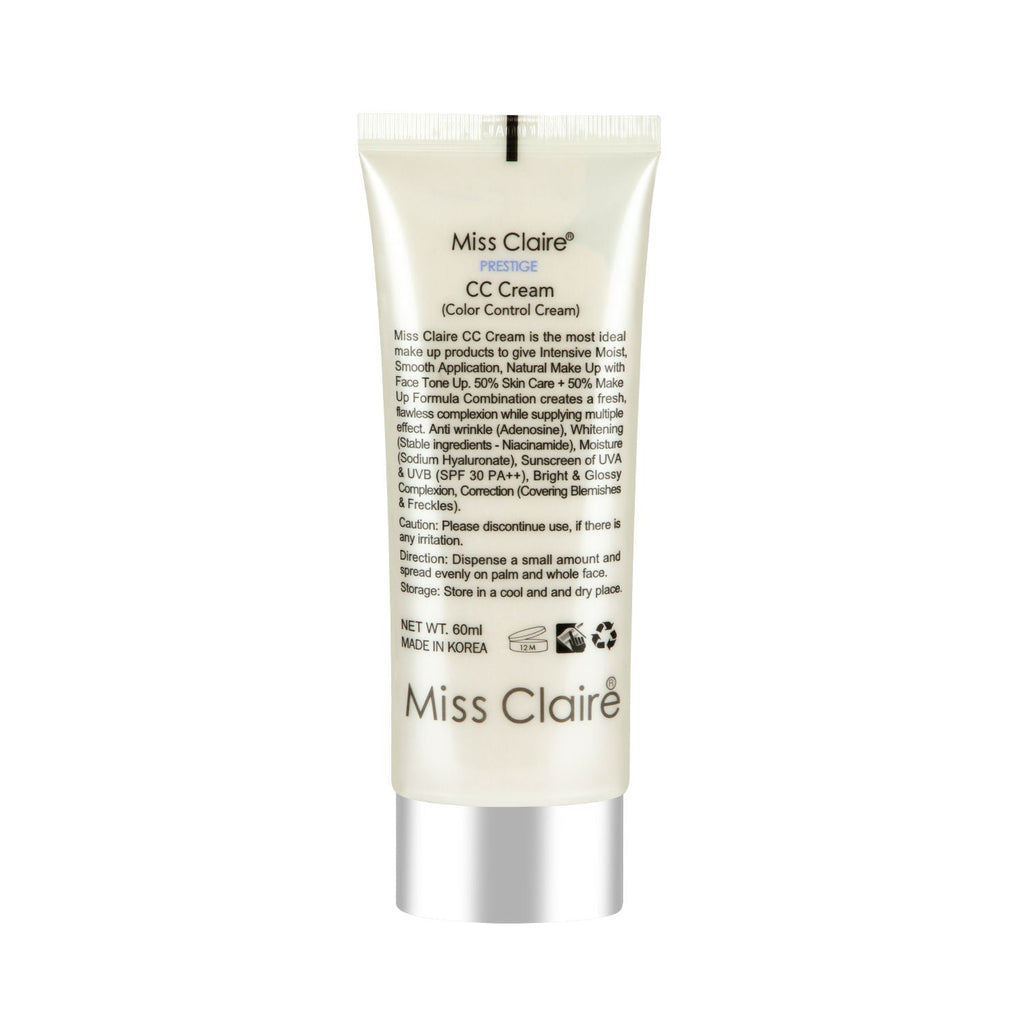 Miss Claire Prestige Cc Cream Whitening Anti Wrinkle Spf 30 Pa++ Color Controler
