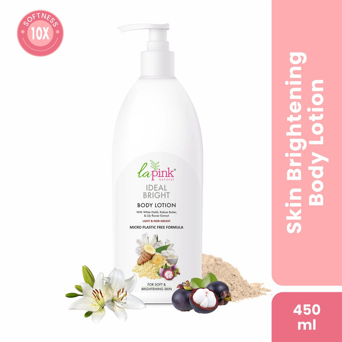 La Pink Ideal Bright Body Lotion, Non Greasy Moisturizer 100% Microplastic Free Formula