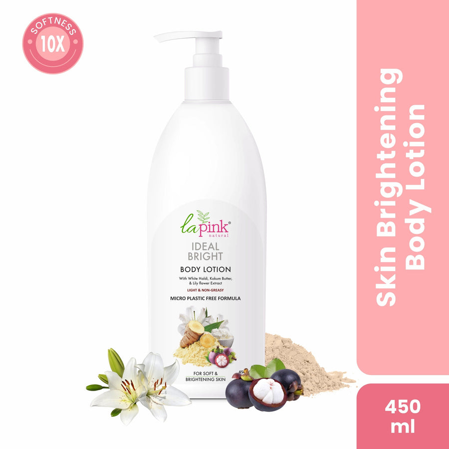 La Pink Ideal Bright Body Lotion, Non Greasy Moisturizer 100% Microplastic Free Formula