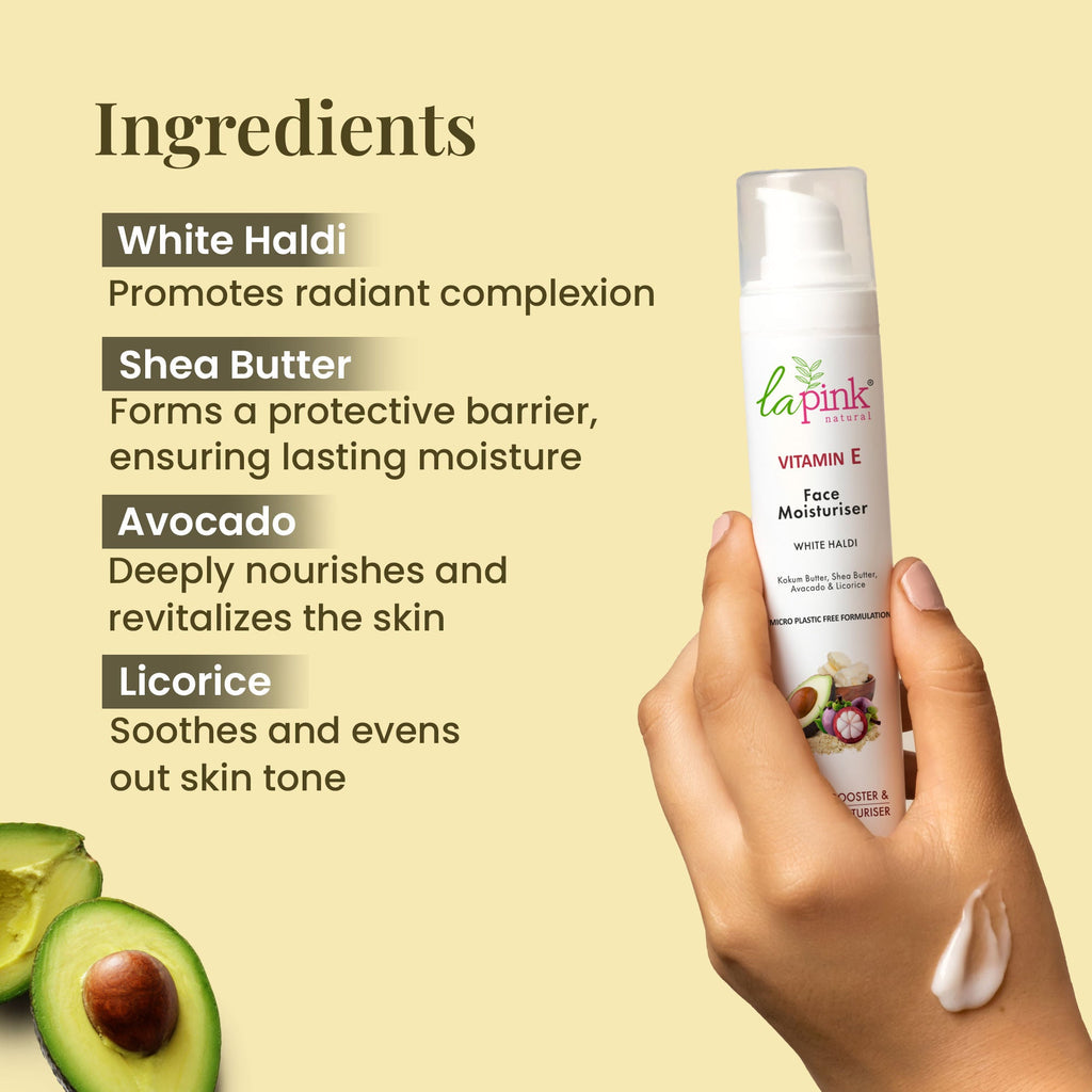 La Pink Vitamin E Face Moisturiser For Intense Nourishment, Non-Oily For Dry & Flaky Skin