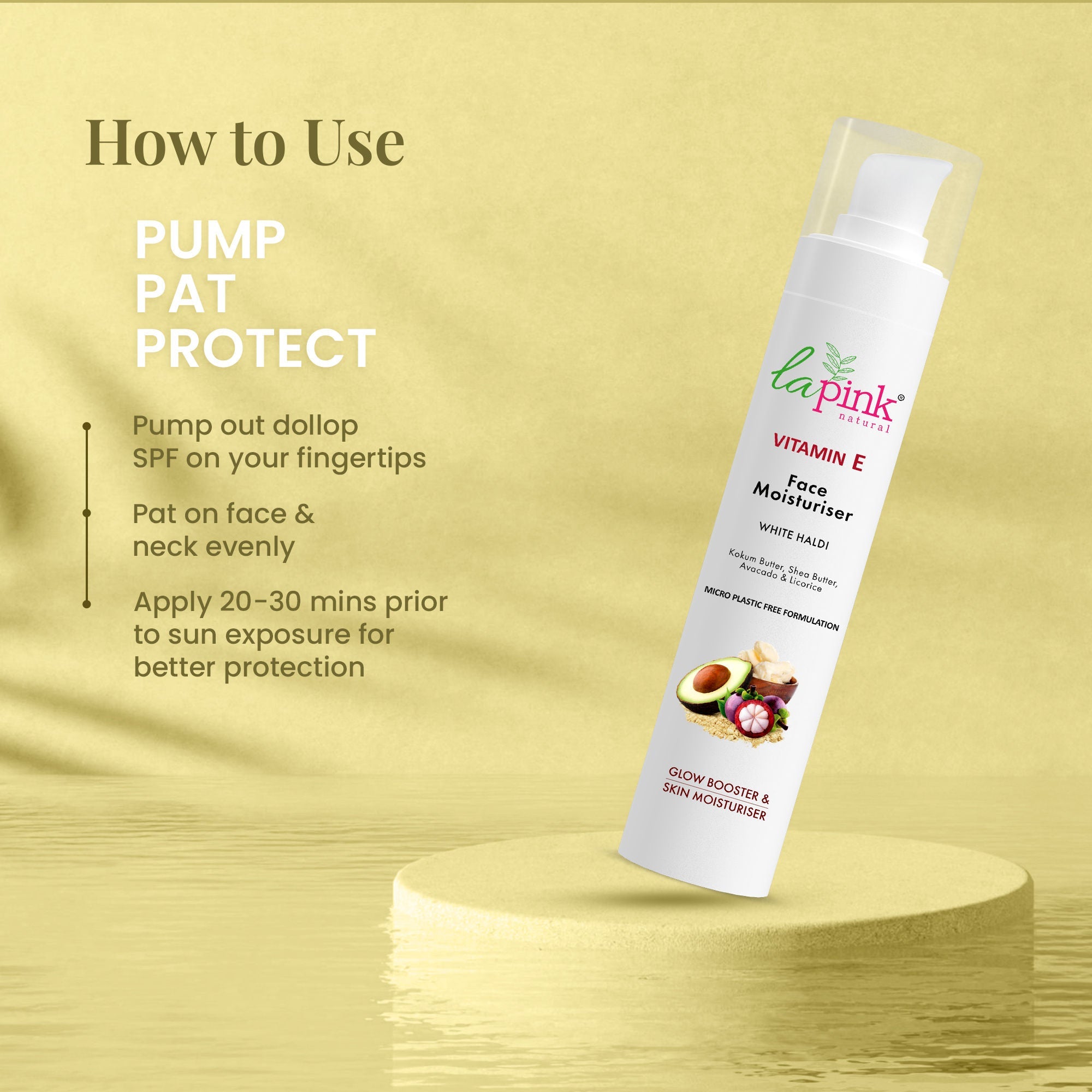 La Pink Vitamin E Face Moisturiser For Intense Nourishment, Non-Oily For Dry & Flaky Skin