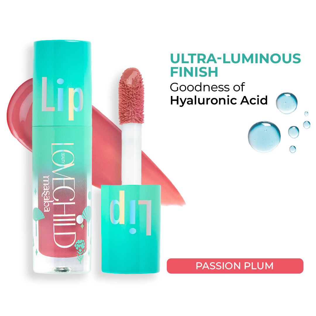 Lovechild Masaba Lip Gloss Oil, Tinted Lip Gelato Enriched with Jojoba Oil & Shea Butter