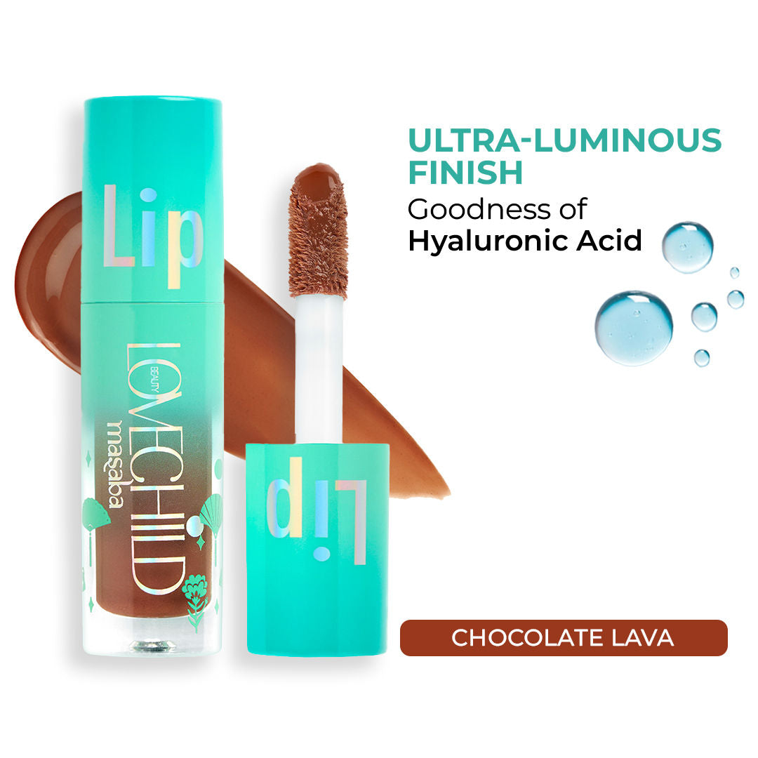 Lovechild Masaba Lip Gloss Oil, Tinted Lip Gelato Enriched with Jojoba Oil & Shea Butter