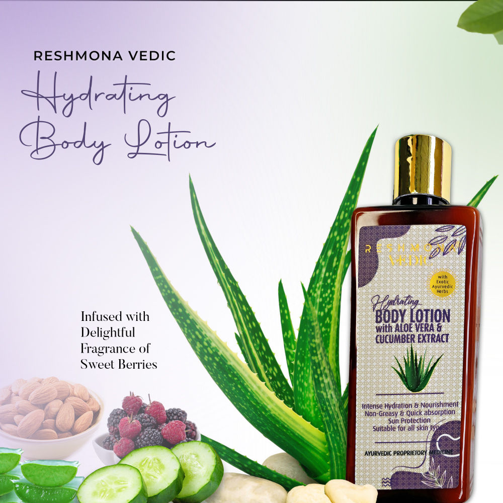 RESHMONA Vedic Hydrating Body Lotion With Aloevera And Cucumber Extract